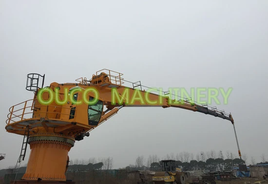3T40M telescopic long outreach deck marine offshore crane