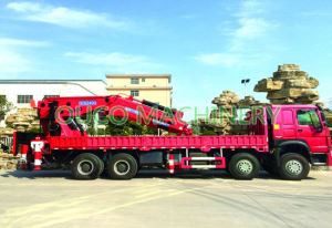 50t 세미 너클 붐 트럭 탑재 크레인 로더